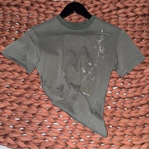 Hyein Seo Twisted T-Shirt in Green